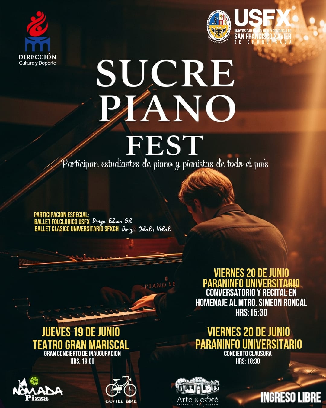 La USFX llevará adelante el primer Festival Nacional de Piano “Sucre Piano Fest”